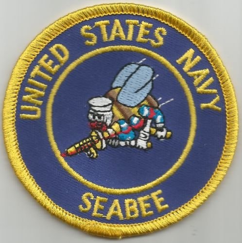 United States NAVY SEABEE MILITARY PATCH 3"