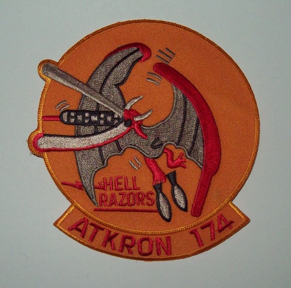 Atkron 174 (va-174) Us Navy Attack Squadron - Hell Razors - Military Patch