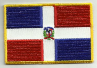 DOMINICAN REPUBLIC FLAG Motorcycle Biker Patch