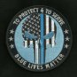 To Protect & To Serve Blue Lives Matter Police Law Enforcement Iron-On Patch