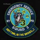 BRONX - New York ESS Truck 3 TOMCAT Emergency Service Squad Police Patch