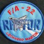 USAF LOCKHEED MARTIN F/A 22 RAPTOR Fighter Jet Military Patch