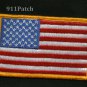 USA American Flag Orange Border Red White Blue Patriotic Patch