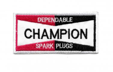 Dependable Champion Spark Plugs Vintage Sew On Embroidered Patch