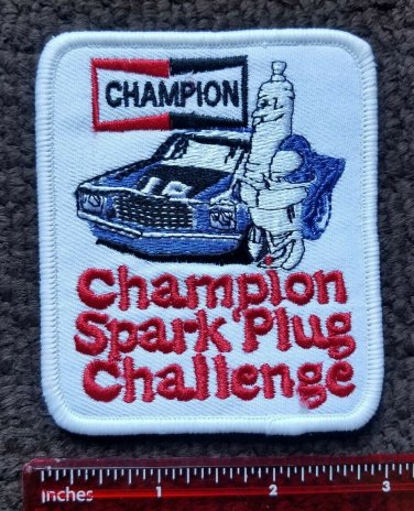 VINTAGE PATCH CHAMPION SPARK PLUG CHALLENGE RACING HOT ROD PATCH