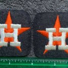 Vintage Lot Of 2 Embroidered Houston Astros MLB Baseball Hat Patches Vintage Lot Of 2 Embroidered Houston Astros MLB Baseball Hat Patches