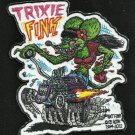 OFFICIALLY LICENSED ED "BIG DADDY" ROTH RAT FINK TRIXIE FINK HOT ROD RACER PATCH