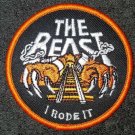 The Beast I Rode It Wood Roller Coaster Kings Island Park Souvenir Round Patch The Beast I Rode It Wood Roller Coaster Kings Island Park Souvenir Round Patch