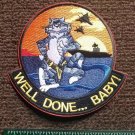 USN NAVY: F-14 TOMCAT PATCH FIGHER JET WELL DONE MILITARY PLANE PATCH
