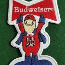 Budweiser Beer BUDMAN Patch Red White Vintage Budweiser Beer BUDMAN Patch Red White Vintage