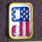 VTG 70s USA American Flag Racing Number NINE - 9 Hot Rod Motorcycle Biker Patch