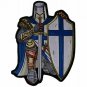 ARMOR of GOD CRUSADER Motorcycle Jacket Biker Vest LARGE Back Patch 8 1/2" x 12"
