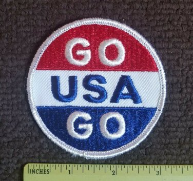 true VINTAGE 1970s GO USA red white & blue PATCH United States USA MILITARY NOS