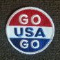 true VINTAGE 1970s GO USA red white & blue PATCH United States USA MILITARY NOS