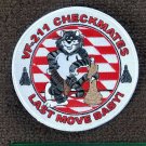 VF-211 Fighting CHECKMATES Tomcat LAST MOVE BABY! Navy Military Patch