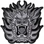 Large FLAMING LION  MOTORCYCLE BIKER JACKET  MILITARY BACK PATCH 12" x  12"