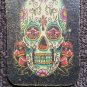 SUGAR SKULL LEATHER DAY OF THE DEAD ROCKABILLY BIKER PATCH SEW ON