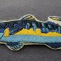 VINTAGE Blue Rainbow Trout Fish Fishing Embroidered Iron On COLLECTORS PATCH