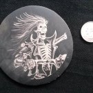 Skeleton Ghost Biker Motorcycle Hook Morale LEATHER Patch