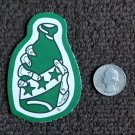 100% all leather ROCKABILLY HOT ROD PUNK MOTORCYCLE skeleton hands & beer  PATCH