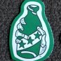 100% all leather ROCKABILLY HOT ROD PUNK MOTORCYCLE skeleton hands & beer  PATCH