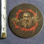 Motorcycle Patch Grim Reaper on Motorcycle 100% ALL LEATHER SEW ON - Made in USA