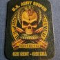 ONE SHOT KILL sniper US ARMY 100% ALL LEATHER sew on BIKER Patch