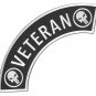 Large VETERAN SKULL Top Rocker Motorcycle Jacket Biker Military Back Patch