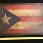 LARGE  LEATHER PUERTO RICAN DISTRESSED FLAG Motorcycle BIKER BACK PATCH  sew on