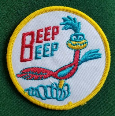 Vintage Roadrunner Patch Badge Plymouth Mopar Car Beep Beep Motorcycle