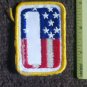 VTG 70s USA American Flag Racing Number ZERO - 0 Hot Rod Motorcycle Biker Patch