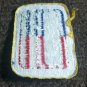 VTG 70s USA American Flag Racing Number ZERO - 0 Hot Rod Motorcycle Biker Patch