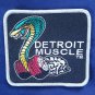 Vtg DETROIT MUSCLE Ford Cobra Clothing Sew On Patch Hot Rat Rod BLACK Car NOS