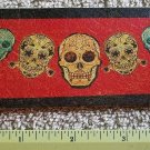 ALL LEATHER Day of the Dead Skulls Sew ON Collectors PATCH ALL LEATHER Day of the Dead Skulls Sew ON Collectors PATCH