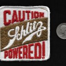 Vintage 70s CAUTION Schlitz POWERED! Rockabilly Biker Vest Beer Collectors Patch