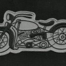 VINTAGE 50s STYLE MOTORCYCLE (INDIAN HARLEY) HOT ROD MC REPRO BIKER PATCH GRAY
