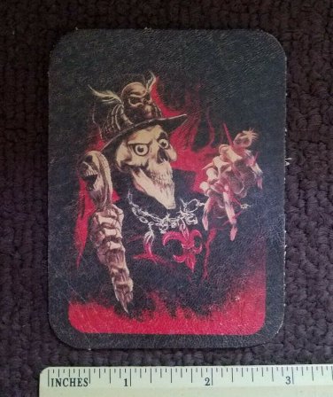 LEATHER Voodoo Skull Witch Doctor BIKER OUTLAW MOTORCYCLE  Patch
