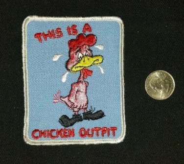 Vtg Nervous Sweating Naked Chicken Patch - This Is A Chicken Outfit 1970s