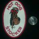 Vintage 1970s racing HOT DOG STOCKER  jacket vest HOTROD ratfink sew on patch