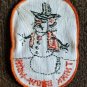 Vintage Patch XMAS HOLIDAY Think Snow Man Snowmobile Arctic Snow Winter 70s