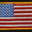 American Flag Red White & Blue Orange Border USA Biker Military Motorcycle Patch American Flag Red White & Blue Orange Border USA Biker Military Motorcycle Patch