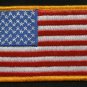 American Flag Red White & Blue Orange Border USA Biker Military Motorcycle Patch
