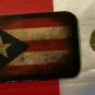 100% LEATHER PUERTO RICAN DISTRESSED FLAG PATCH BIKER MOTORCYCLE VEST sew on