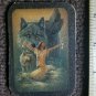 Ladies Native American Indian PRINCESS  & Wolf prayer ALL Leather sew on patch