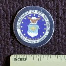 Department of the Air Force USA Mini ALL Leather Stick Back Biker Military Patch