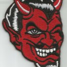 4" RED DEVIL FACE WINKING ROCKABILLY MOTORCYCLE LEATHER VEST BIKER PATCH