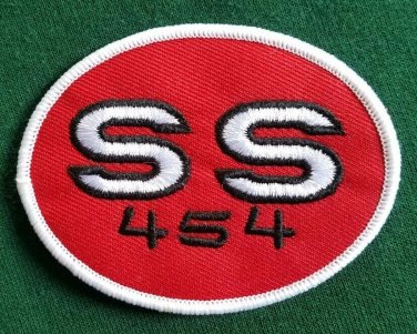 VTG 1970s CHEVY SS 454  SEW ON PATCH RACING Hot Rod MUSCLE CAR PATCH