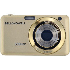 BELL+HOWELL S30HDZ-C 15.0 Megapixel S30HDZ Slim Digital Camera with 5x Optical Zoom (Champagne)