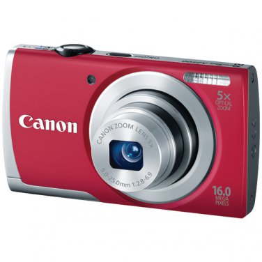 CANON 8255B001 16.0 Megapixel PowerShot&Acirc;&reg; A2500 (Red)