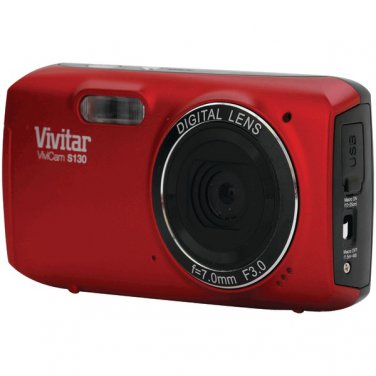VIVITAR VS130-RED-SOL 16.1 Megapixel VS130 Digital Camera (Red)